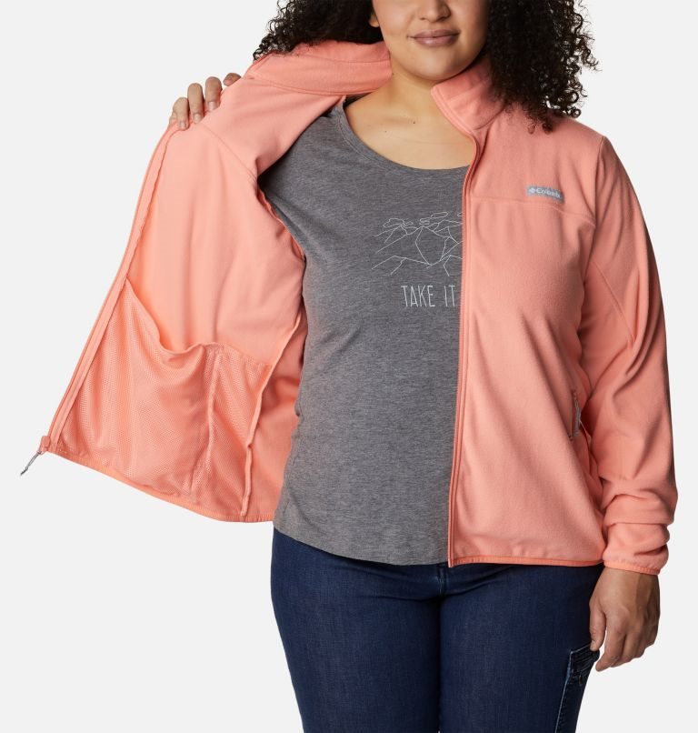 Women's Columbia Ali Peak Full Zip Fleece Jackets Coral | Plus Size CA-C14CL